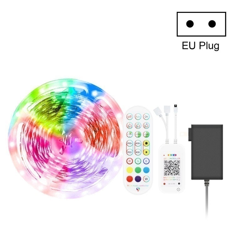 Bluetooth Suit Smart Music Sound Control Light Strip Waterproof 5050 RGB Colorful Atmosphere LED Light Strip With 24-Keys Remote Control, 5M 150 LEDs, 5M 300 LEDs, 10M 300 LEDs, 10M 600 LEDs, 15M 450 LEDs, 20M 360 LEDs, 30M 540 LEDs