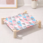 47x52cm Four Seasons Universal Removable And Washable Pet Bed Pet Nest, Small Yellow Duck, Small Color Triangle, Small Wooden Gray Bottom, Small White Cat Head, Small Wooden Alpaca, Small Blue Cat Head, Small Pink Square