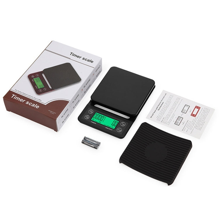 Hand Punch Coffee Scales Timing Electronic Timer Scale Kitchen Scales, 3kg/0.1g, 5kg/0.1g