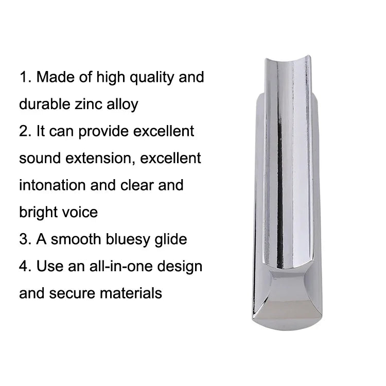 Metal Zinc Alloy Solid Guitar Slider Folk Slide Block, Metal 70mm(Silver), Metal 70mm(Gold)