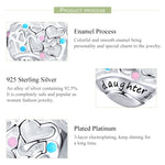 925 Sterling Silver Love Heart Beaded DIY Bracelet Accessories, SCC1152