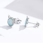 DIY Earrings Cat Sterling Silver Earrings Zircon Earrings