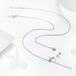 Naughty Kitten S925 Sterling Silver With Zircon Necklace, SCN232