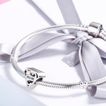 S925 Sterling Silver Hollow Beads Mothers Day Gift DIY Bracelet Accessories, SCC429
