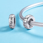 Girlfriend Gift S925 Sterling Silver Always Love You Love Heart Shaped Beads