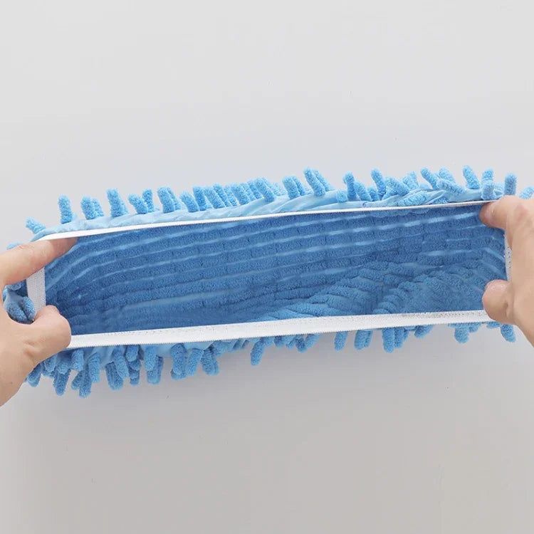 2pcs Chenille Lazy Mopping Shoe Cover Clean Floor Removable and Washable Mop Random Colour, Floor Mop