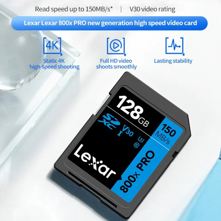 Lexar SD-800X Pro High Speed SD Card SLR Camera Memory Card, 32GB, 64GB