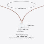 AIRPODS Wireless Headset Anti-lost Chain Strong Magnetic Sleeve Titanium Steel Stainless Steel Color Retention Anti-lost Necklace, Golden, Rose Gold, Black Gold, Steel Color