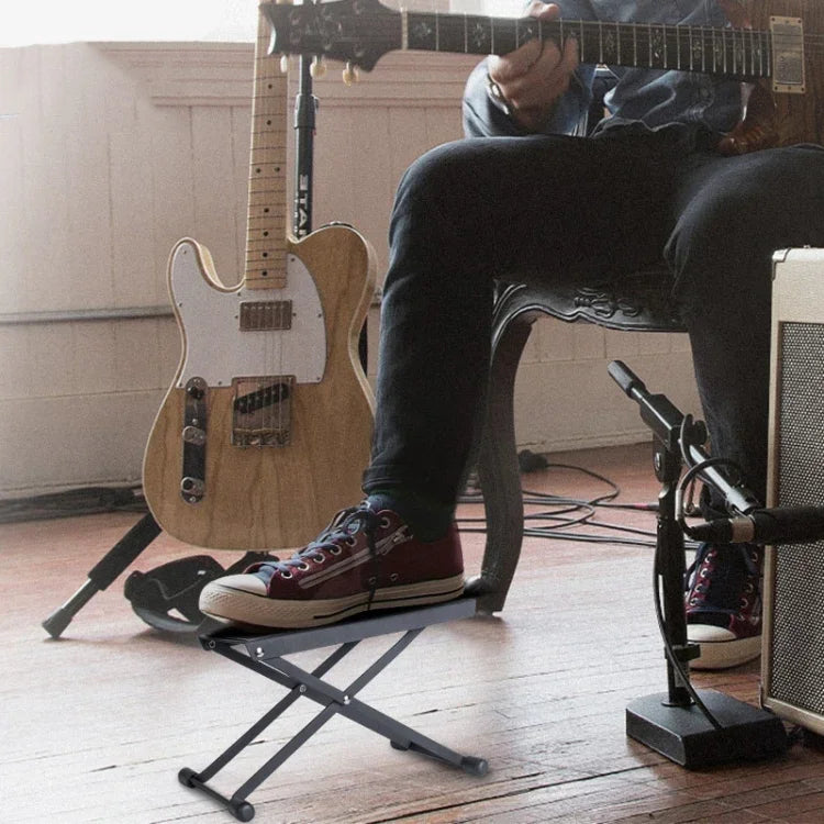 6-speed Adjustable Guitar Footrest Non-slip Panel Guitar Playing Pedal, 6-speed