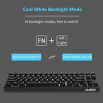 Ajazz K680T Mini USB Wired Dual-mode Charging 68-keys Laptop Bluetooth Mechanical Keyboard, Cable Length: 1.6m, Green Shaft, Black Shaft, Tea Shaft