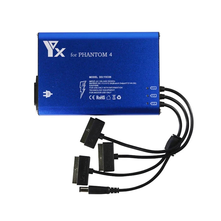 For DJI Phantom 4 Pro Advanced+ Charger  4 in 1 Hub Intelligent Battery Controller Charger, UK Plug, AU Plug