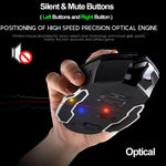 FREEDOM-WOLF X8 2400 DPI 6 Keys 2.4G Wireless Charging Silent Luminous Gaming Mechanical Mouse, X8 Metal Grey, X8 Star Black