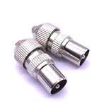 50 PCS Metal Antenna TV Plug Video Radio Frequency Cable Plug RF Male Head