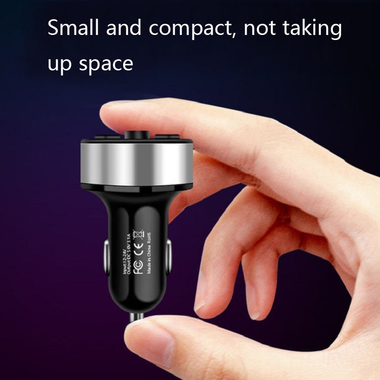 Halo Car MP3 Bluetooth Player Car Charger Car FM Transmitter 3.1A Car Charger, Elegant Black, Tyrant Gold, Snow Silver