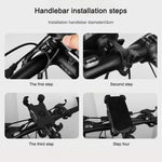 Electric Bicycle Mobile Phone Holder Can Be Rotated 360-degree Mobile Phone Holder Four-way Adjustment Bracket for Motorcycle, Handlebars, Rearview Mirrors