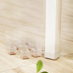 4pcs Square Chair Leg Caps PVC Feet Protector Pads Furniture Table Covers, 30-35mm, 42-48mm, 49-55mm, 37-42mm, 56-62mm