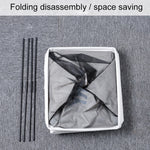 Bathroom Oxford Waterproof Dirty Clothes Laundry Foldable Storage Basket Hamper with Wheels
