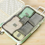 6 PCS/Set Travel Bag ClothesLuggage Organizer High Capacity Mesh Packing Cubes