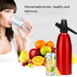 Manual Soda Siphon CO2 Dispenser Water Bubble Generator Cool Drink Cocktail Soda Machine Aluminum Bar DIY Soda Maker, Capacity: 1L
