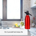 Manual Soda Siphon CO2 Dispenser Water Bubble Generator Cool Drink Cocktail Soda Machine Aluminum Bar DIY Soda Maker, Capacity: 1L