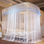 U-shaped Three-door Stainless Steel Tube Floor Mosquito Net, Super Thick 32mm 2.0x2.2m