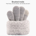 Winter Touch Screen Gloves Women Men Warm Stretch Knit Mittens Imitation Wool Thicken Full Finger Gloves, White, Grey, Black, Yellow, Navy Blue, Kids White, Kids Black, A-Navy Blue, A-Black, A-White, A-Grey, B-Grey, B-Blue, C-Yellow, C-Blue, C-Purple  ...