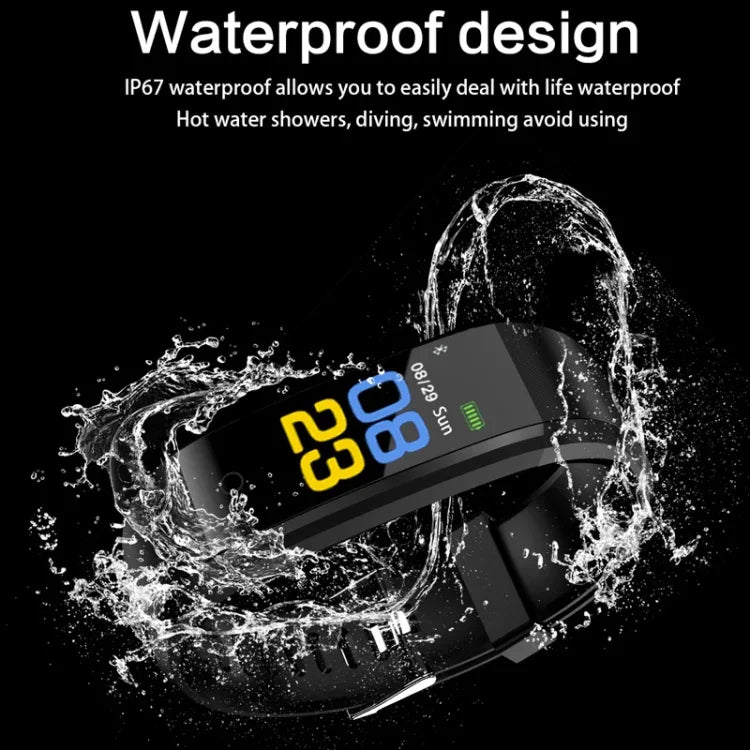 ID115 Plus Smart Bracelet Fitness Heart Rate Monitor Blood Pressure Pedometer Health Running Sports SmartWatch for IOS Android, ID115 Plus Black, ID115 Plus Purple, ID115 Plus Blue, ID115 Plus Red, ID115 Plus Dark Blue
