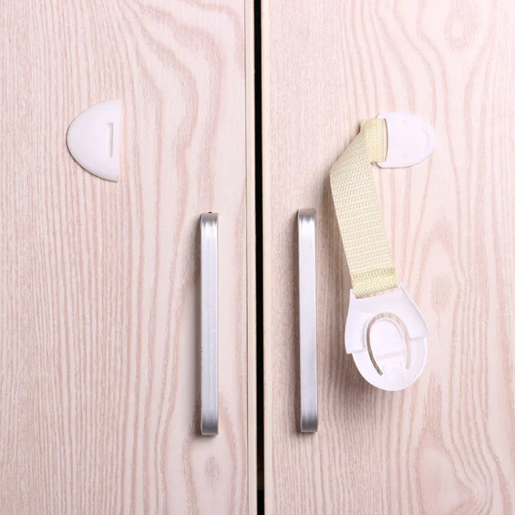 10 PCS/Lot Child Lock Protection Of Children Locking Doors For Children Safety Kids Plastic Lock, 10 PCS  White