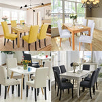 Modern Plain Color Chair Cover Spandex Stretch Elastic Wedding Banquet Chair Covers Dining Seat Cover Pastoral Hotel Cover, Universal Size
