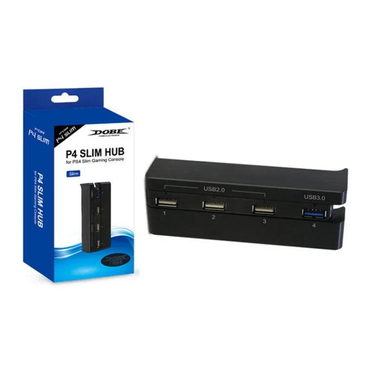 2 PCS PS4 Slim Extend USB Adapter Accessories for Play Station 4 Slim Console USB HUB 3.0 High Speed, for PS4 Slim