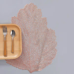 Leaf PVC Heat Resistant Placemat Drink Glass Coaster, Size: 37x47cm