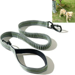 Dog Outdoor Anti-Scourge Traction Rope Nylon Reflective Elastic Stretch Dog Walking Rope, Elastic Stretch Yellow, Elastic Stretch Green