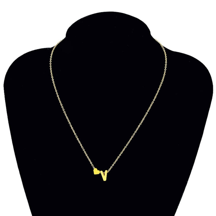 Fashion Tiny Dainty Heart Initial Necklace Personalized Letter Necklace Name Jewelry for women accessories girlfriend gift, S