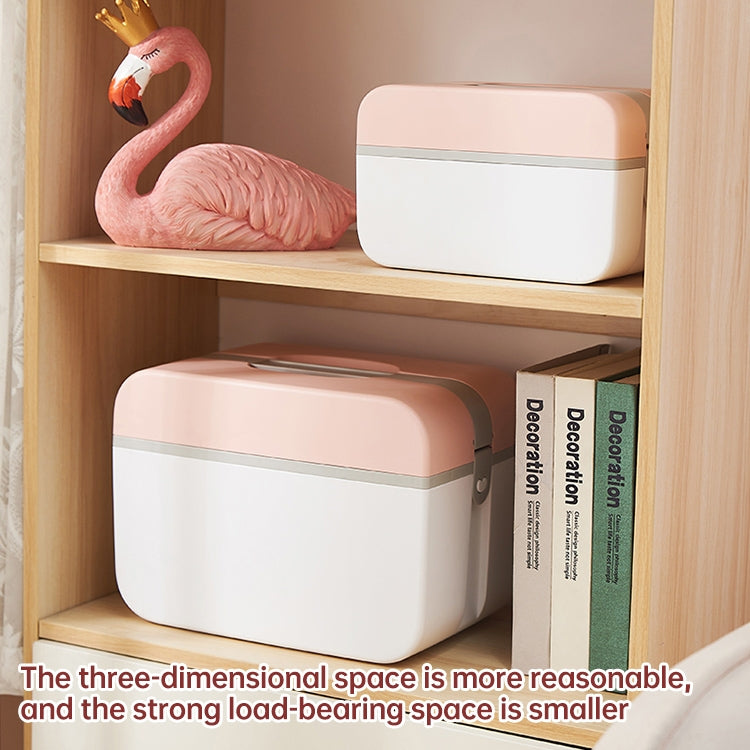 Multifunctional Household Dustproof Family Safety Emergency Storage Box Double-layer Medicine Case, S, L