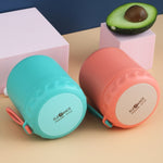 Stainless Steel Soup Cup Soup Pot Lunch Box Portable Thermos Cup, Red, Green