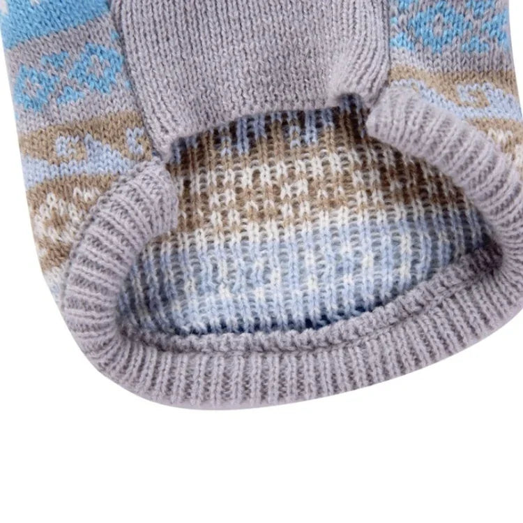 Autumn Winter Pet Clothes Christmas Snowflake Knitted Pattern Sweater, XXS, XS, S, M, L, XL, XXL