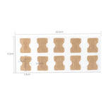 10 PCS Glue-free Orthopedic Nail Stick Toe Nail Groove Inlay Corrector, Transparent Bottom, White Bottom, Blue Bottom