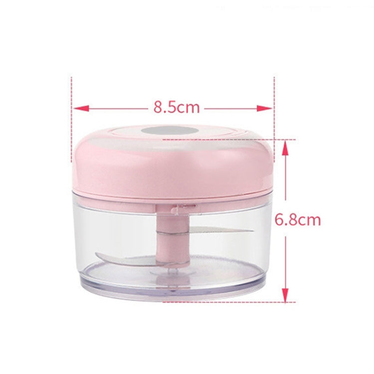 Electrical USB Rechargeable Garlic Mixing Masher Complementary Food Masher Stainless Steel Crushing Garlic Peeling Device Wireless Mini Garlic Cutter, Green, White