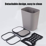 Dry And Wet Classification Press Trash Can Household Kitchen Paper Basket, Blue, White, Gray, Beige