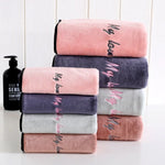 Soft And Thick Absorbent Fiber Bath Towel, Towel + Bath Towel