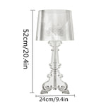 LED Bedlamp Bedroom Living Room Acryl Desk Lamp Bedside Lamp Shade Table Light Night, Black, Transparent