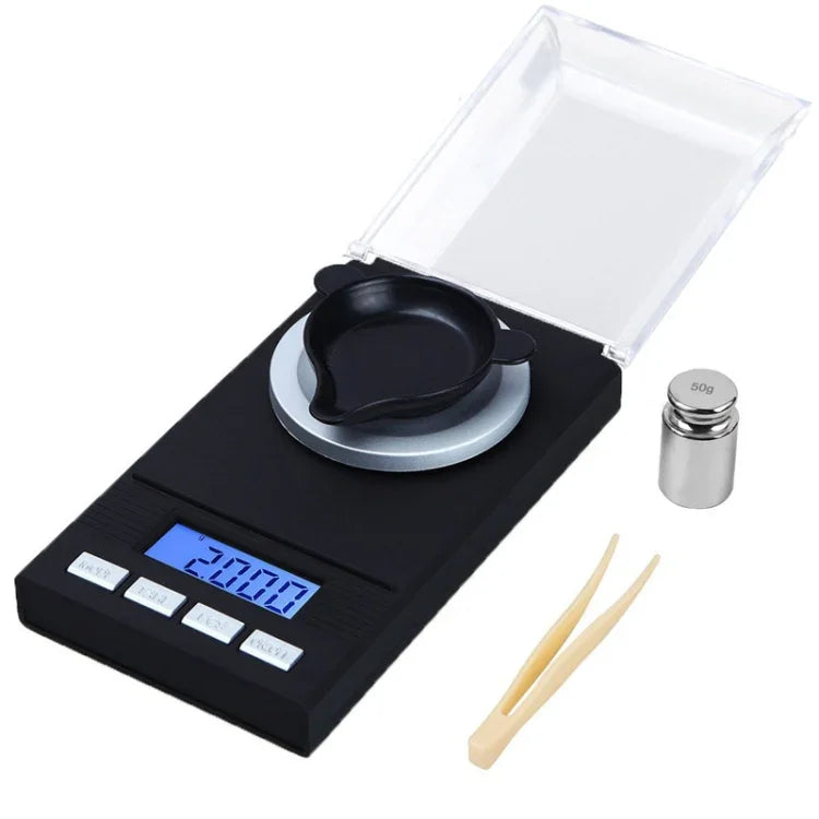 High-Precision Portable Jewelry Scale  Mini Electronic Scale Precision Carat Electronic Scale, 10g/0.001g, 20g/0.001g, 50g/0.001g, 100g/0.001g
