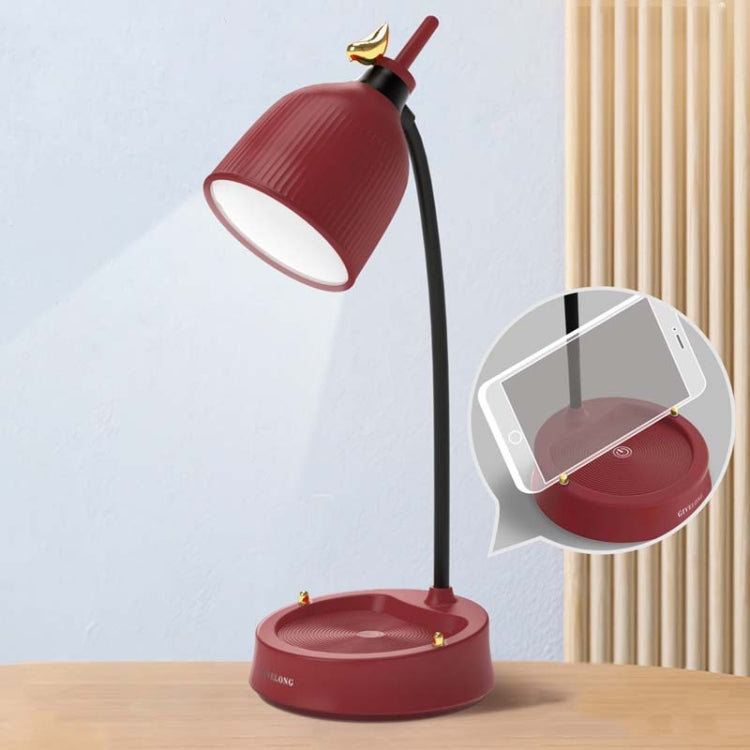 GIVELONG Forest Bird LED Touch Usb Table Lamp With Mobile Phone Holder Bedroom Bedside Night Light, GL361-1 Red, GL361-2 Yellow, GL361-3 Blue, GL361-4 Green, GL362-1 Pink, GL362-2 Yellow, GL362-3 Blue, GL362-4 Green, GL363-1 Red, GL363-2 Yellow        ...
