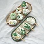 Desktop Shallow Storage Tray Sundries Tray Jewelry Display Tray, , Oval (Warm Brown), , Triangle (Warm Brown), , Round (Warm Brown), , Oval (Dark Green), , Triangle (Dark Green), , Round (Dark Green), , Oval (Green Lotus), , Triangle (Green Lotus)