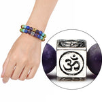 Tree of Life Multicolor Beads Stones Weave Yoga Rope Bracelets, Multicolor silver, Multicolor gold