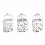 Antique Creative Bird Cage Candlestick Wrought Iron Ornaments Hollow Flower Pattern Home Decoration Crafts