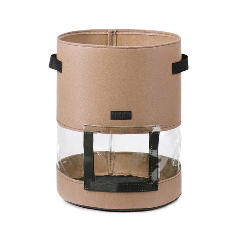 360 Degree Transparent Potato Bag In The Middle Covered Plant Growing Bag, Large (35x45cm) 43 Liters/10 Gallons, Medium (30x35cm) 26 Liters/7 Gallons