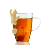 2pcs Little Finger Shape Tea Heroes Teaspoon Holder ，Random Color Delivery, Teaspoon Holder