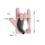 2pcs Little Finger Shape Tea Heroes Teaspoon Holder ，Random Color Delivery, Teaspoon Holder