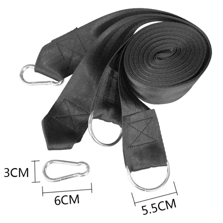 Outdoor Camping Hiking Must-Have Hammock Strap Rope Metal Buckle Load Tie Rope, Random Color Delivery, PJ077 Hammock Rope